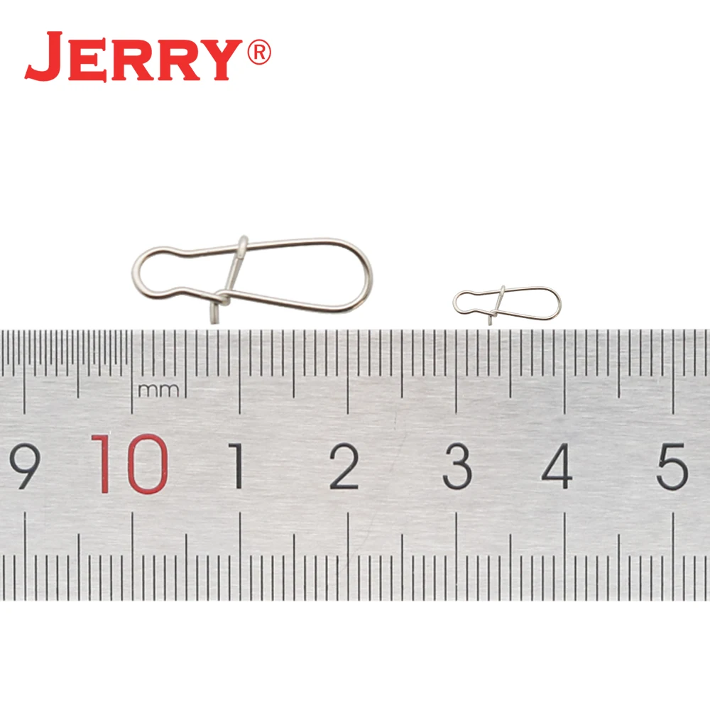 Conector de gancho de pesca de acero inoxidable Jerry, enganchado de seguridad, barril giratorio, anillos sólidos, gancho de Clip rápido, productos de bloqueo, 4,5/8,7g - imagen 5