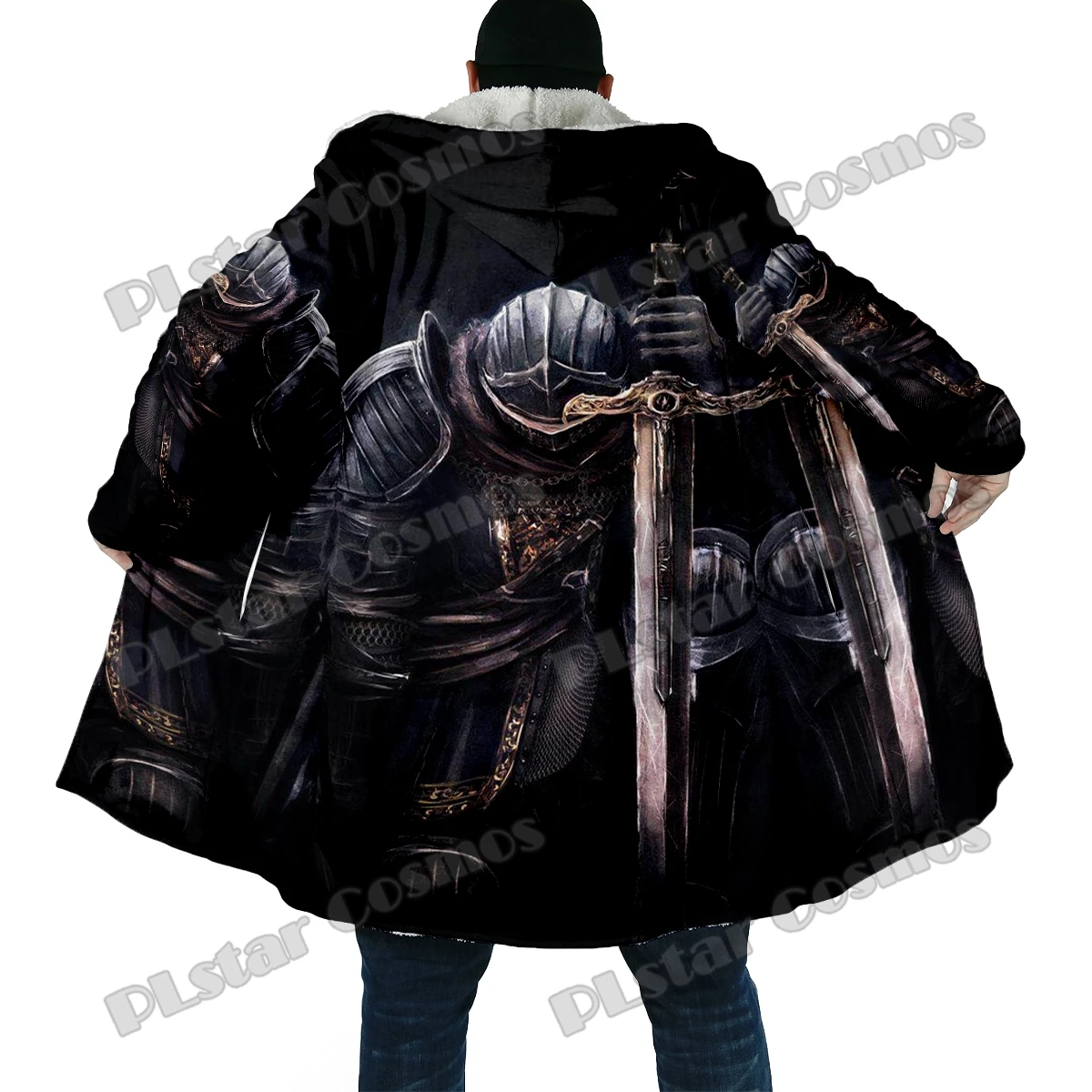 DP65 Capa de pesca invierno con capucha lana gruesa – calavera 3D - imagen 2