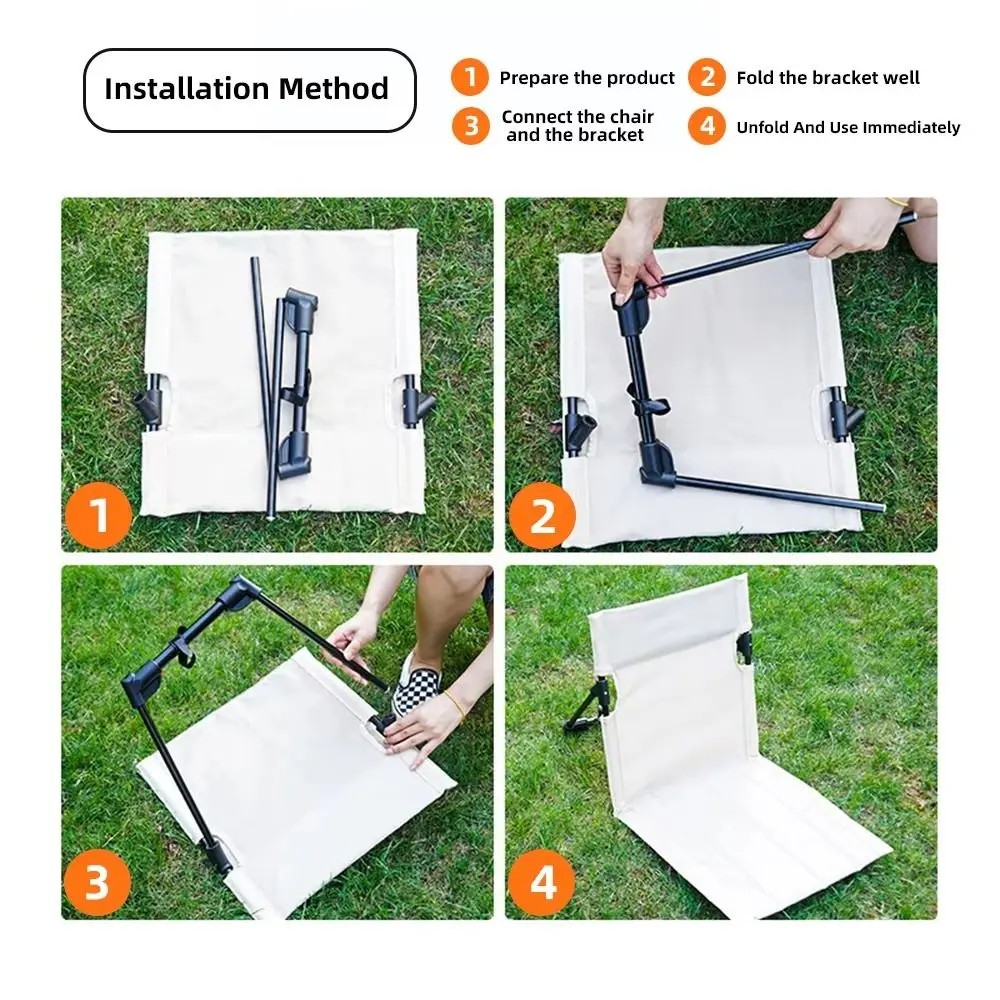 Silla Plegable Camping Oxford con Cojín y Bolsa de Almacenamiento - imagen 3