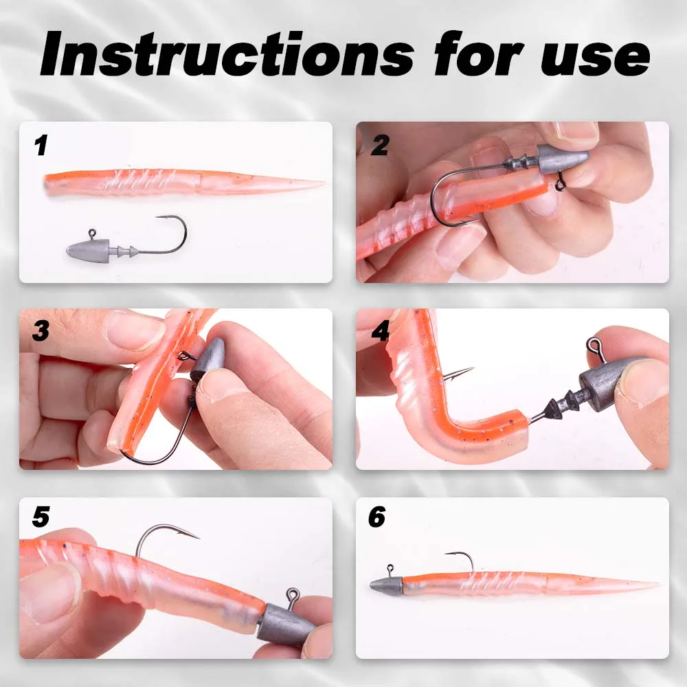 Hunthouse-anzuelo de pesca Jigging, 7g, 10g, 12g, 14g, señuelo suave, cabeza de tornillo, cabezal de plantilla para herramienta de pesca Big Shad, equipo de aparejos de pesca - imagen 2