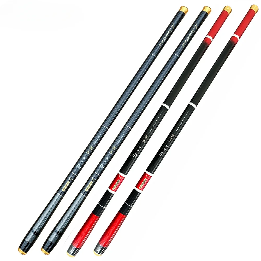Caña de pescar telescópica ultraligera de 3,6-7,2 M, caña de pescar de carpa súper dura de fibra de carbono, caña de pescar de mano de agua dulce - imagen 3