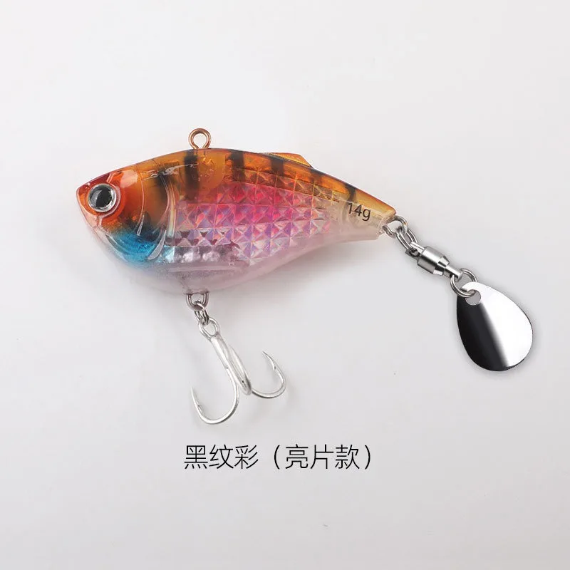 Señuelo de pesca Vib que se hunde, 6,3 cm, 14g, vibración de tiro largo, Wobblers de curricán, cebo de plástico Artificial con ganchos, aparejos de pesca, 1 Uds. - imagen 4