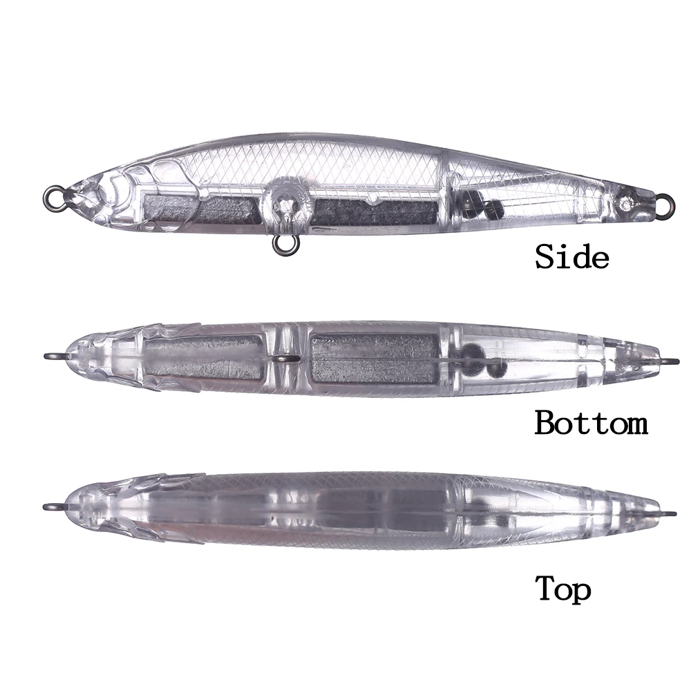 Chan'sHuang-señuelo de pesca Artificial, cebo en blanco sin pintar de 10 piezas, 8,5 cm, 14,5g - imagen 3