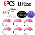 6pcs Lt Rose Size 8