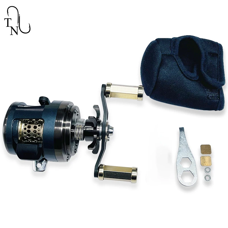 TN44 carrete de Baitcasting de alta velocidad, relación de transmisión 6,2: 1, carrete de fundición de aluminio, todo para pesca, nuevo - imagen 5