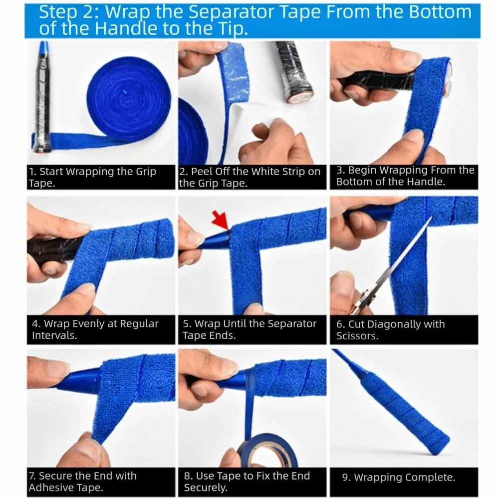 Overgrip de raqueta de bádminton colorido, toalla de tenis absorbente de sudor de 10M de longitud, agarre de mano, cinta de agarre suave antideslizante - imagen 4