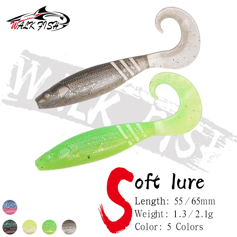 Walk Fish Swimbait de Silicona para Lucio – 55-65mm