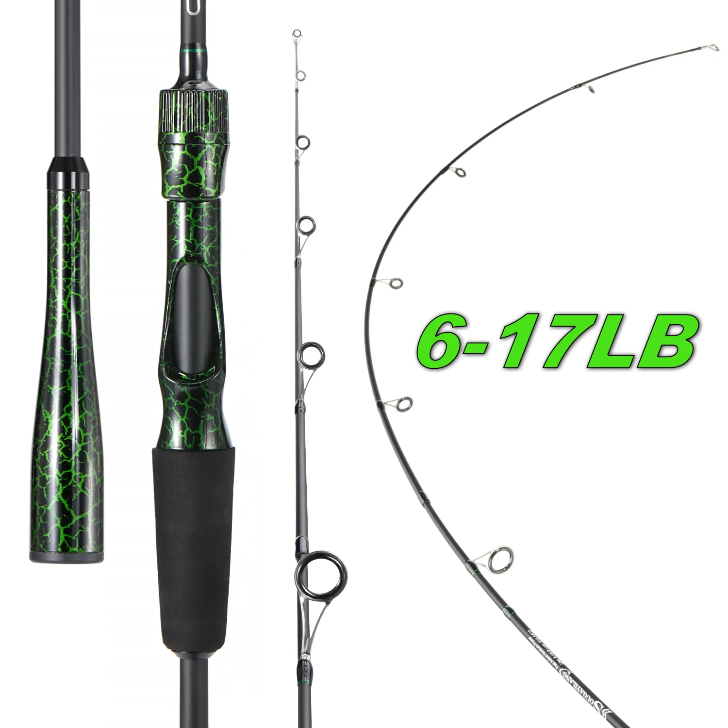 Sougayilang-caña de pescar de fundición de 2 secciones, caña giratoria M MH, súper ligera y sensible, para lubina, trucha, Pesca de agua dulce - imagen 3