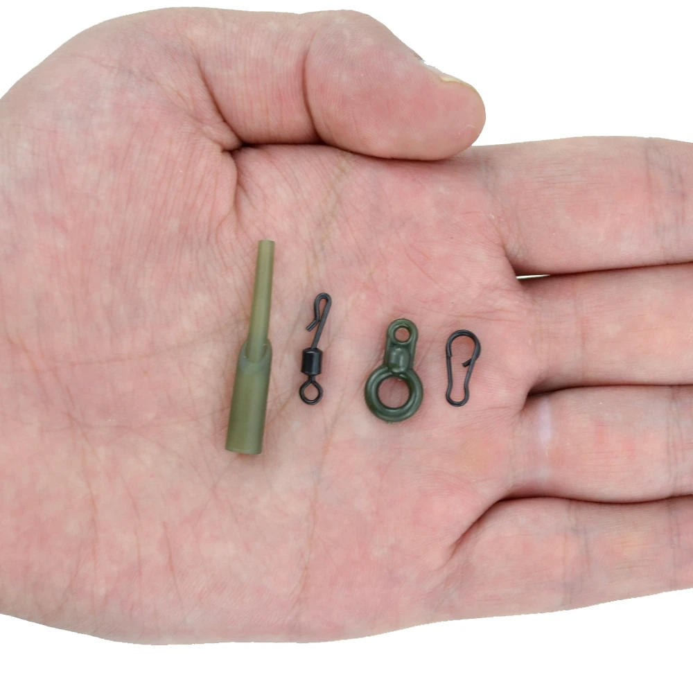 Hirisi 40 x aparejos de pesca de carpa mangas antienredos de goma pesca conector a presión de cambio rápido accesorios de pesca M9 - imagen 4