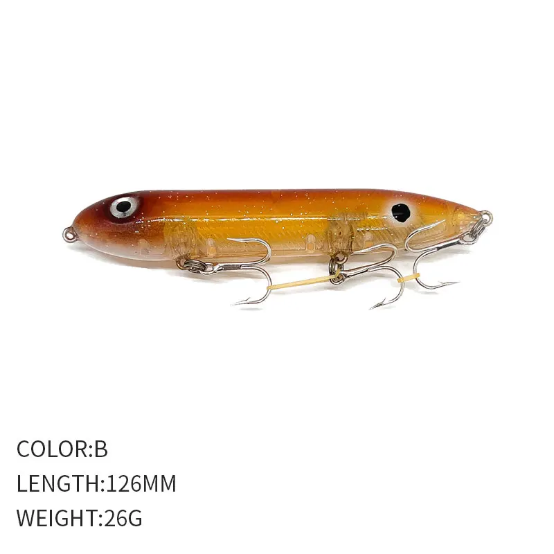 Señuelo de Pesca flotante de 26g y 126mm, Wobblers Isca artificiales, cebo duro para Pesca Al curricán, lubina, Lucio, aparejos de Pesca Leurre, nuevo - imagen 5