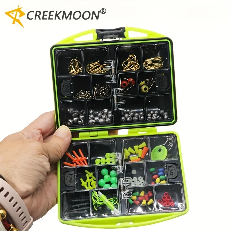 184 Uds., 24 tipos de aparejos portátiles, accesorios de pesca en roca, conjunto combinado, caja de fundición para Surf, Pin giratorio, Kit de anzuelos individuales, aparejos de herramientas - imagen 2