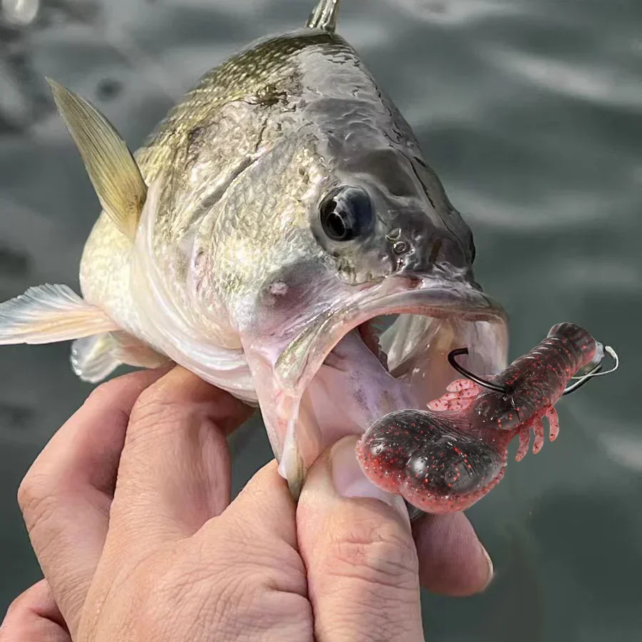 MUKUN-cebo de palo de 6,2 cm y 6,6g, señuelos de plástico blando y pesados, cebo Artificial de silicona para pesca de lubina - imagen 4