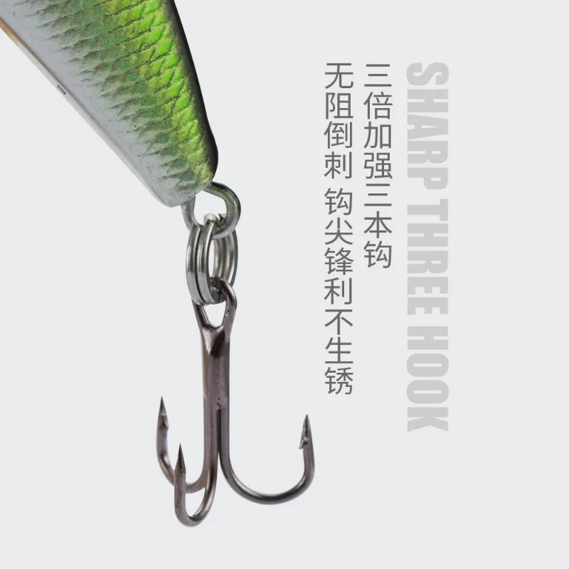 Señuelo de pesca Minnow, ojos 3D Crankbait Wobbler, cebo duro de plástico Artificial, aparejos de pesca, 55mm, 5,5G, 1 pieza - imagen 3