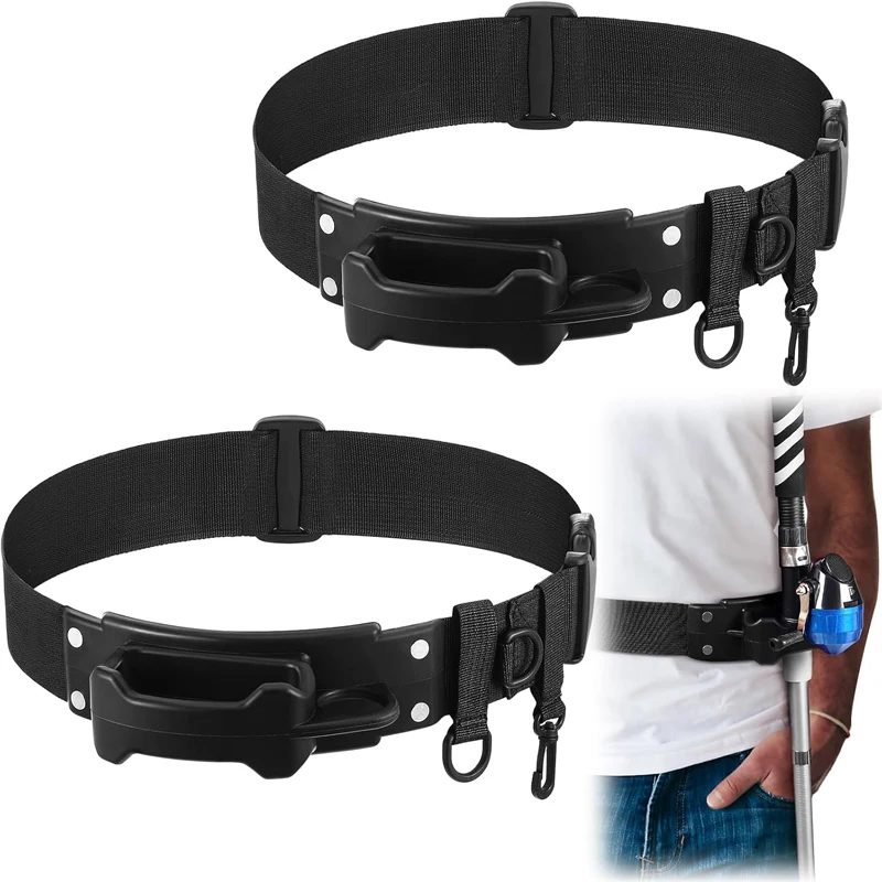 1/2 Uds cinturón soporte para caña de pescar cinturón ajustable para vadear cinturón de pesca soporte para caña para pesca con mosca banco accesorios para vadear