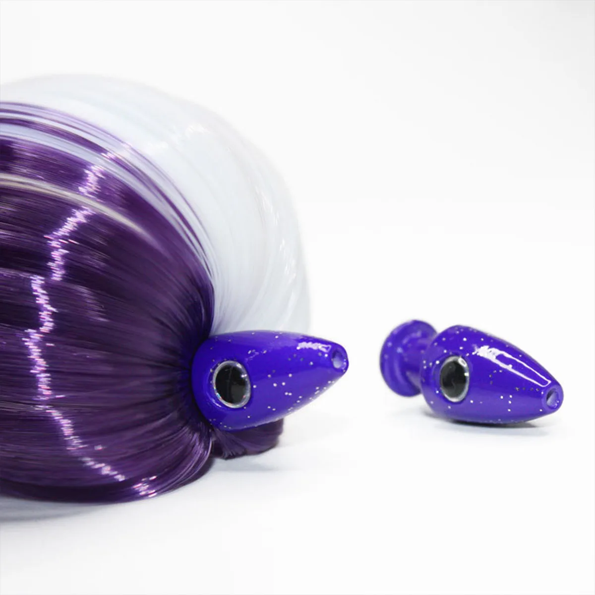 Señuelo de pesca de aguas profundas Mahi Wahoo Iland, plantilla de cebo de curricán, gran juego, pesca de atún, señuelo de curricán de Metal con pelo de nailon, 2 uds.