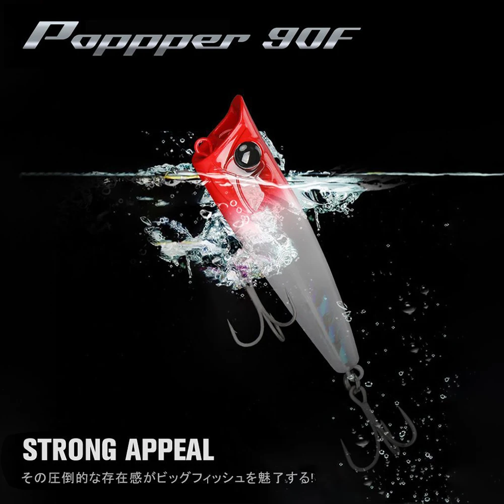 Señuelos de Pesca Popper Wobbler de fundición larga, cebo duro Artificial, Topwater, accesorios de pesca, PP132, 9,5 cm, 24g - imagen 5