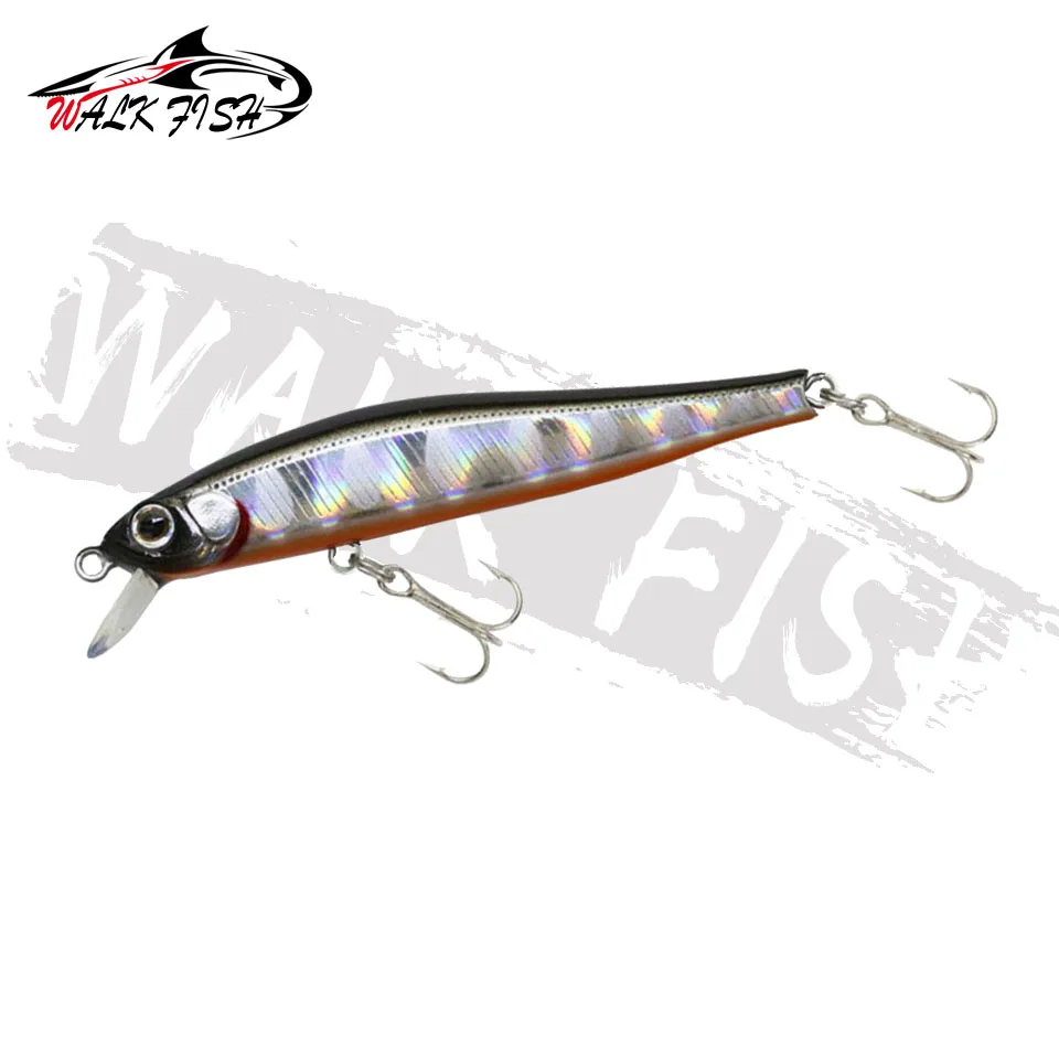 WALK FISH-Señuelos de Pesca de pececillos flotantes, 1 piezas, 70MM, 5,5G, cebo Artificial 3D, ojos naturales, Wobbler, cebo duro, aparejos de pesca - imagen 2