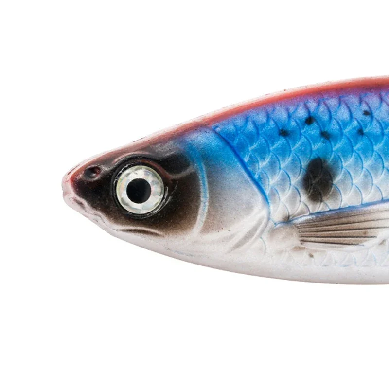 Señuelo de pesca de plástico suave de hundimiento grande, 35g, ojos 3D, Artificial, Swimbait, Wobbler, salmón, Lucio, tarpón, 1 piezas - imagen 2