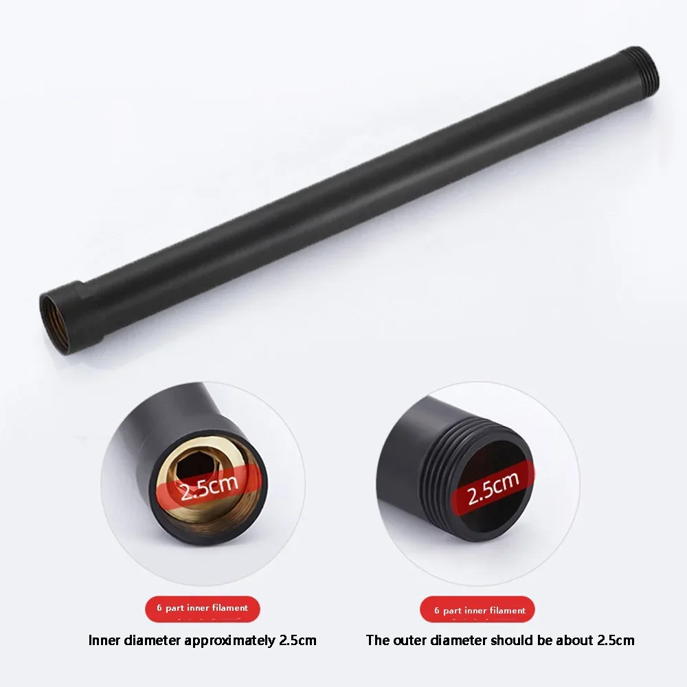 Extensión de cabezal de ducha, conexión de tubo, varilla de elevación, accesorios de baño, varilla de extensión de tubo recto Circular cuadrado - imagen 5