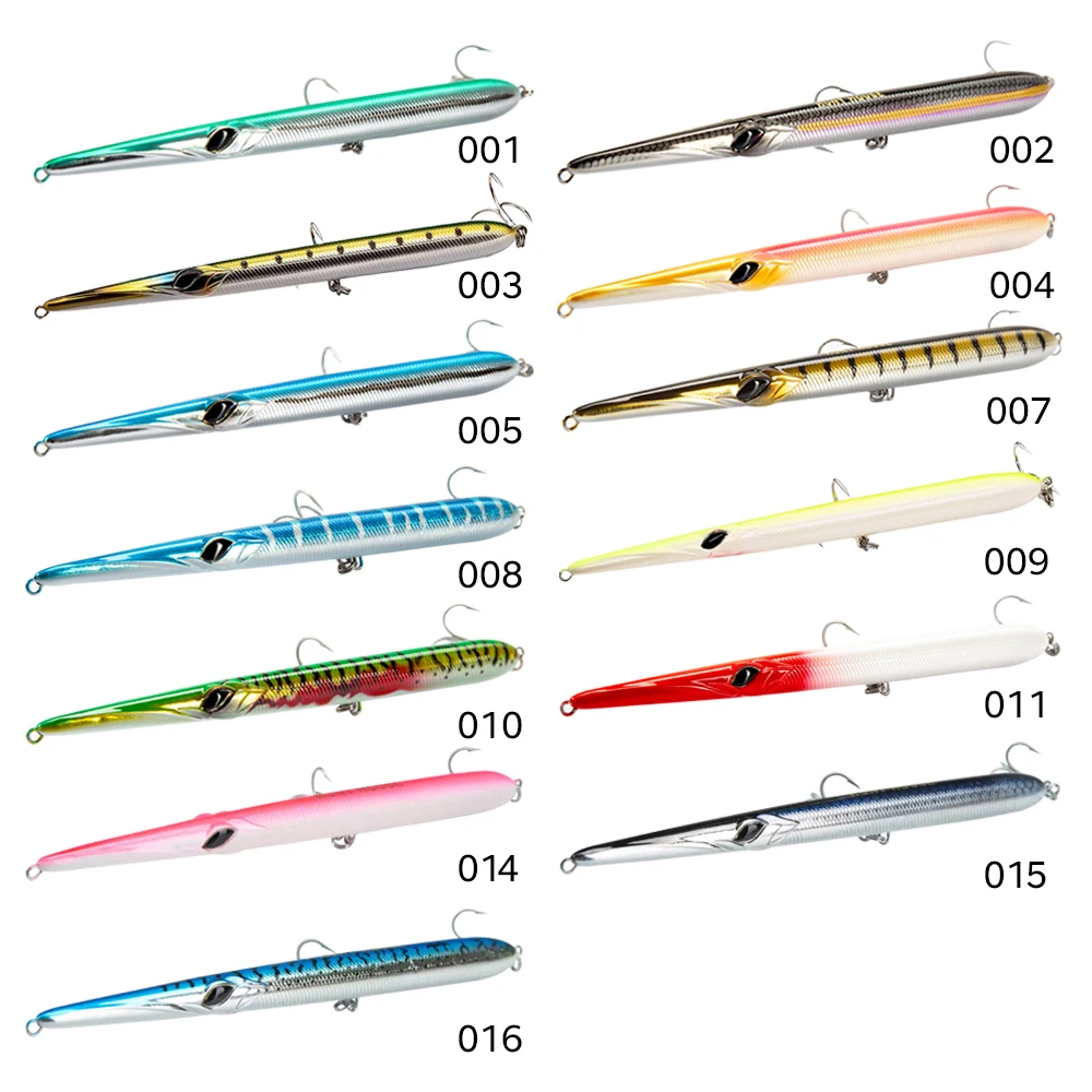 Hunthouse-señuelo con forma de pez con aguja, 18g/24g/31g/36g, cebo tipo lápiz flotante que se hunde, aparejos adhesivos de fundición larga para Lucio LW118 - imagen 5