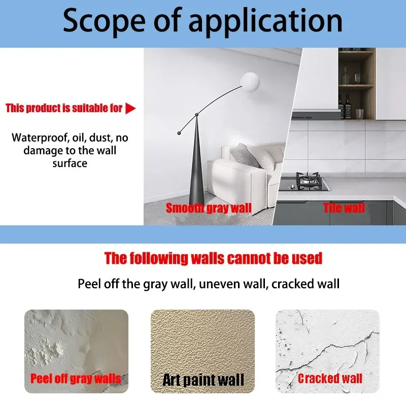 Vinilo adhesivo para pared - Papel tapiz cocina transparente y pelable - imagen 5