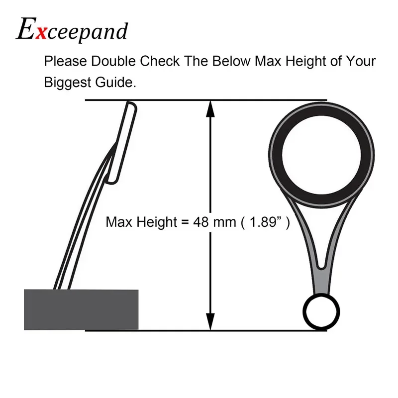 Funda para caña de pescar sin enredos, 170 cm, 25 mm de ancho, cubierta para caña de pescar fundida, Protector de calcetín - imagen 3