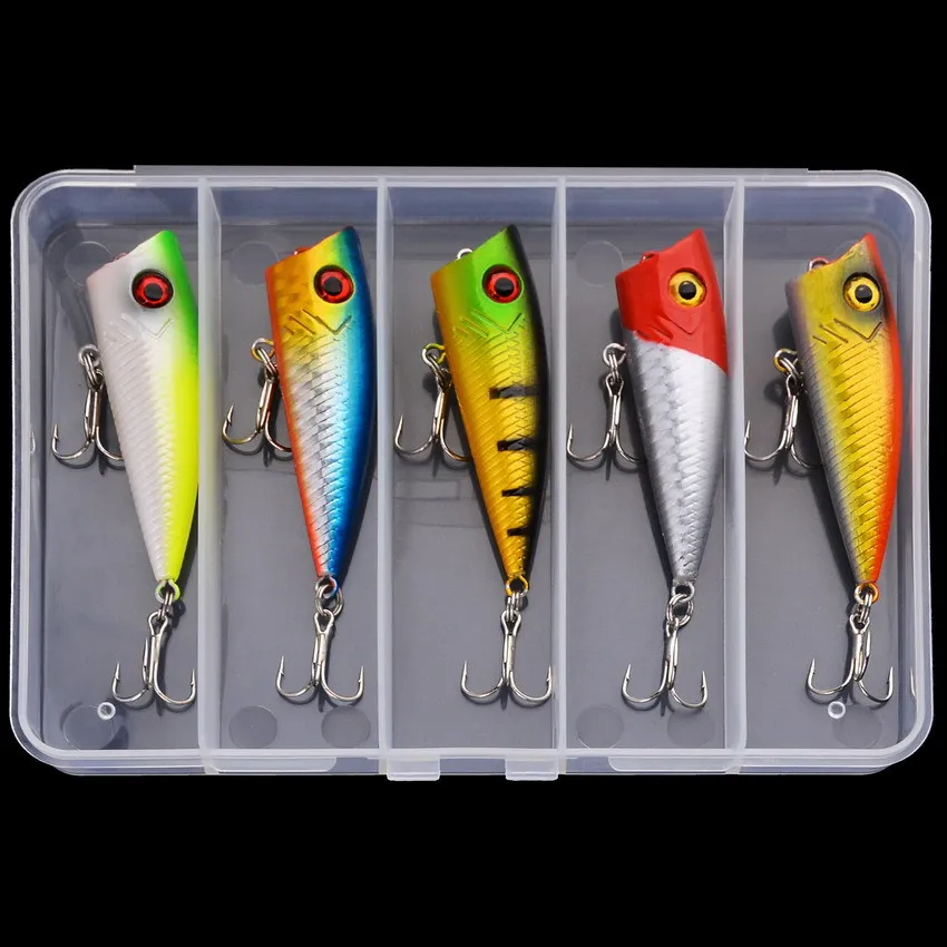 Señuelos de pesca Minnow, artículos duros para pesca, Crankbait Swimbait Sea River Shad Wobbler para curricán, calamar, 5 uds.