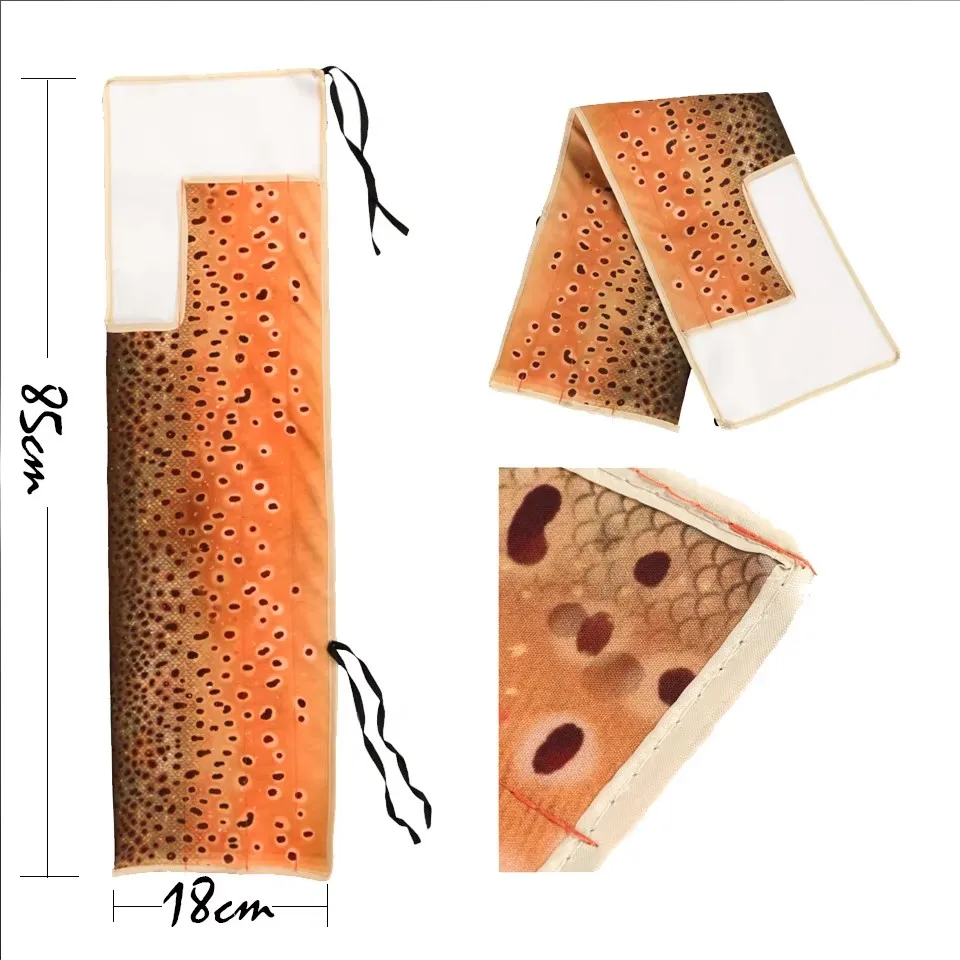 Maximumcatch-bolsa para caña de pescar con estampado clásico, funda de calcetín de tela de algodón para funda protectora para caña de pescar de 9 pies y 4 piezas - imagen 4