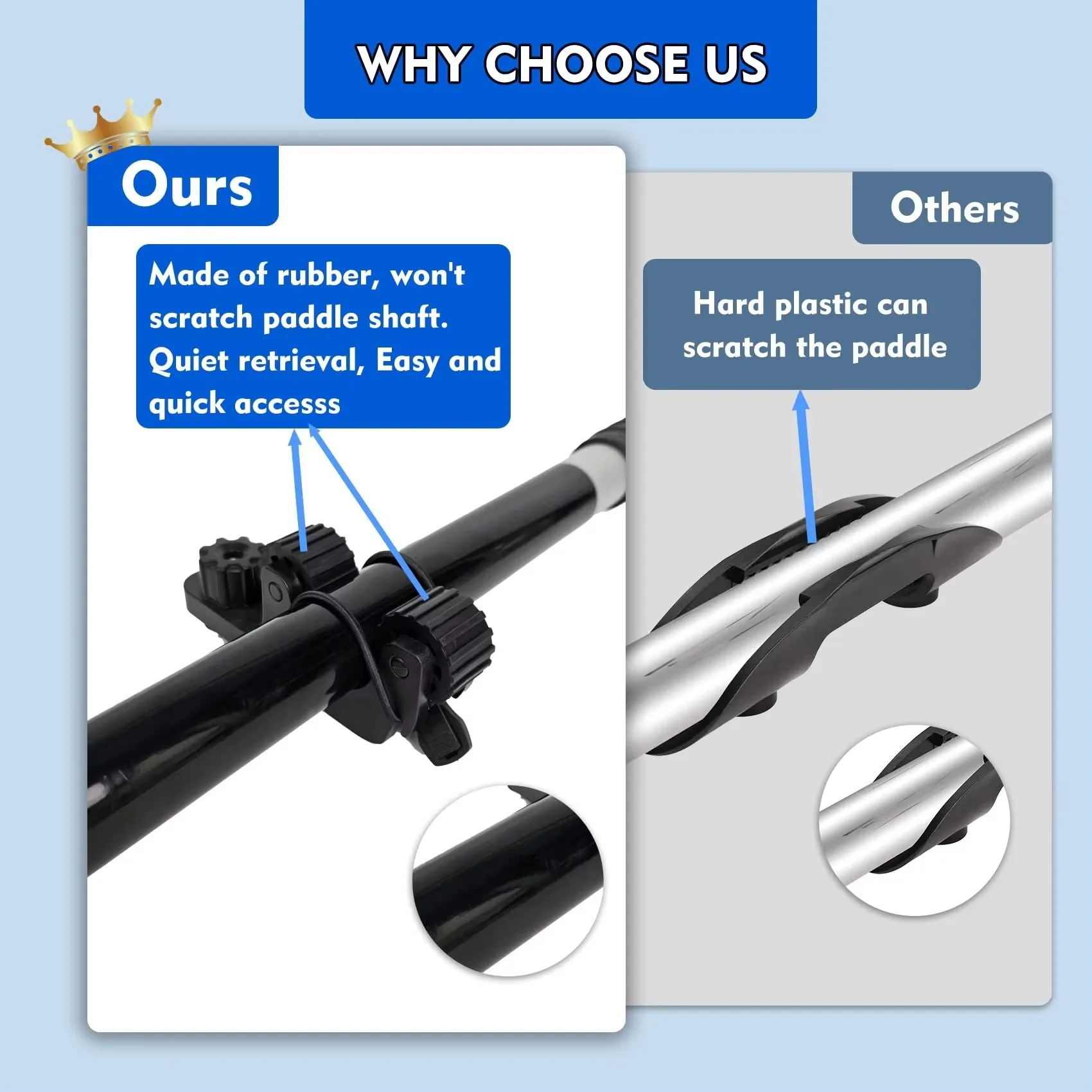 Soporte de paleta para Kayak extensible, accesorios de montaje en pista para sujetar remo estándar, soporte para remo, riel para pesca, 2 uds. - imagen 4