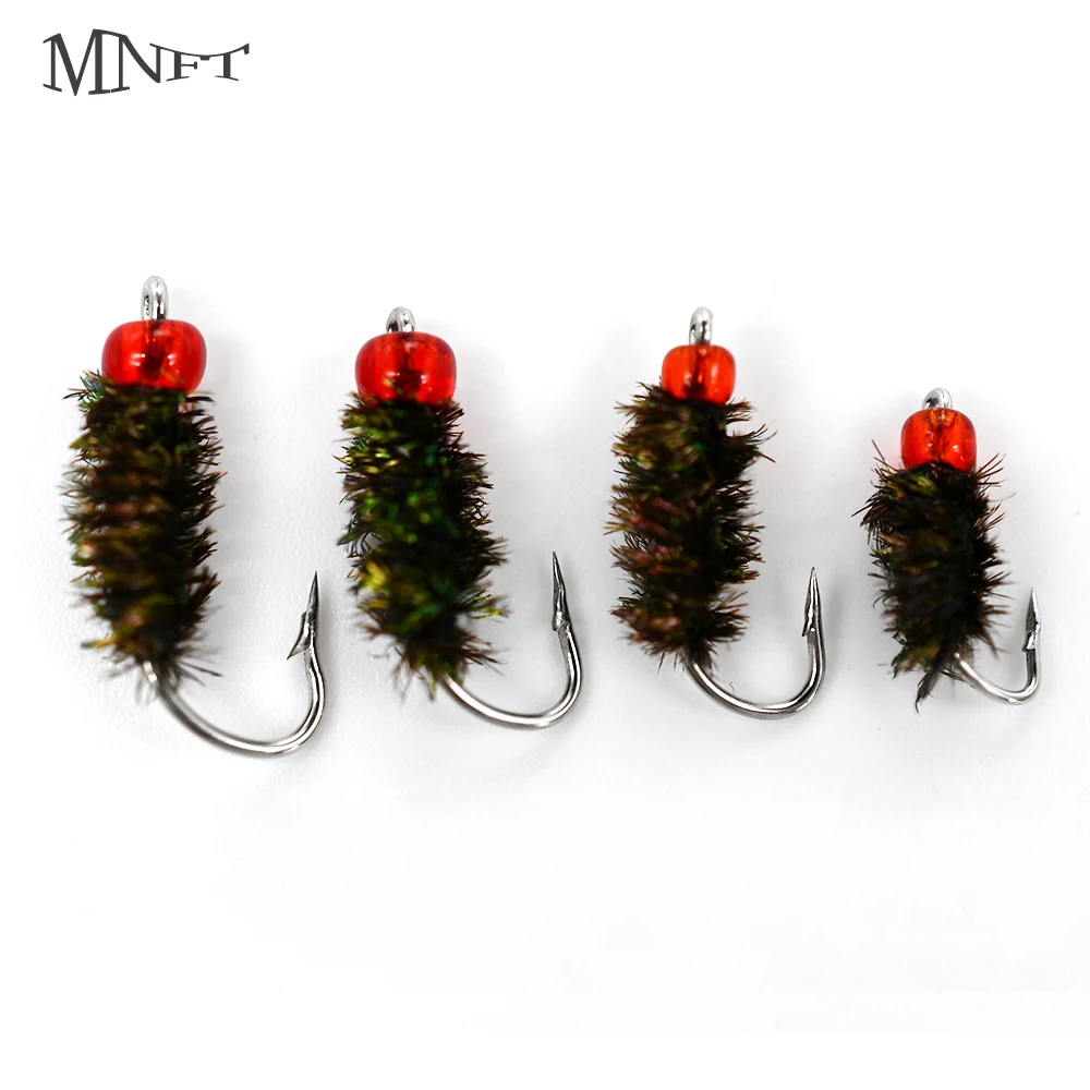 Anzuelo mini para pesca con mosca y jig – Cabeza de cuentas rojas