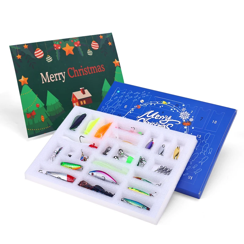 WEIHE Navidad C #   Varios kits de pesca, accesorios de cebo de pesca, caja de regalo de Navidad para pescador, regalos de Navidad, regalo de pesca