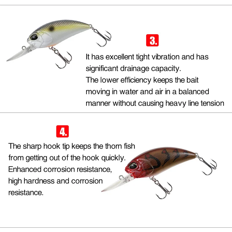 Experimente el último señuelo de pesca con excelente vibración y capacidad de drenaje significativa
