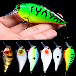 1 Uds 8,5 cm 15g sonajero de buceo poco profundo Crankbait Wobbler Artificial para Lucio cebo duro señuelo de pesca aparejos 6 colores