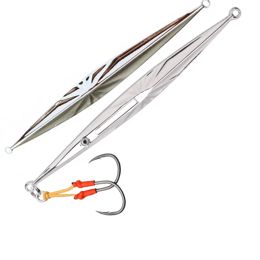 Cebo de plantilla de Metal largo, aparejos de pesca de fundición lenta, cuchara, 60G, 80G, cebo de atún, accesorios de pesca de Metal Artificial para Orilla, 1 unidad - imagen 5