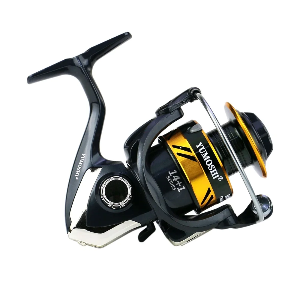 BAKAWA-carrete de Metal duradero para Pesca de carpa, ruedas giratorias para agua salada/dulce, relación de engranaje 5,2: 1, serie MP 1000-7000 - imagen 4