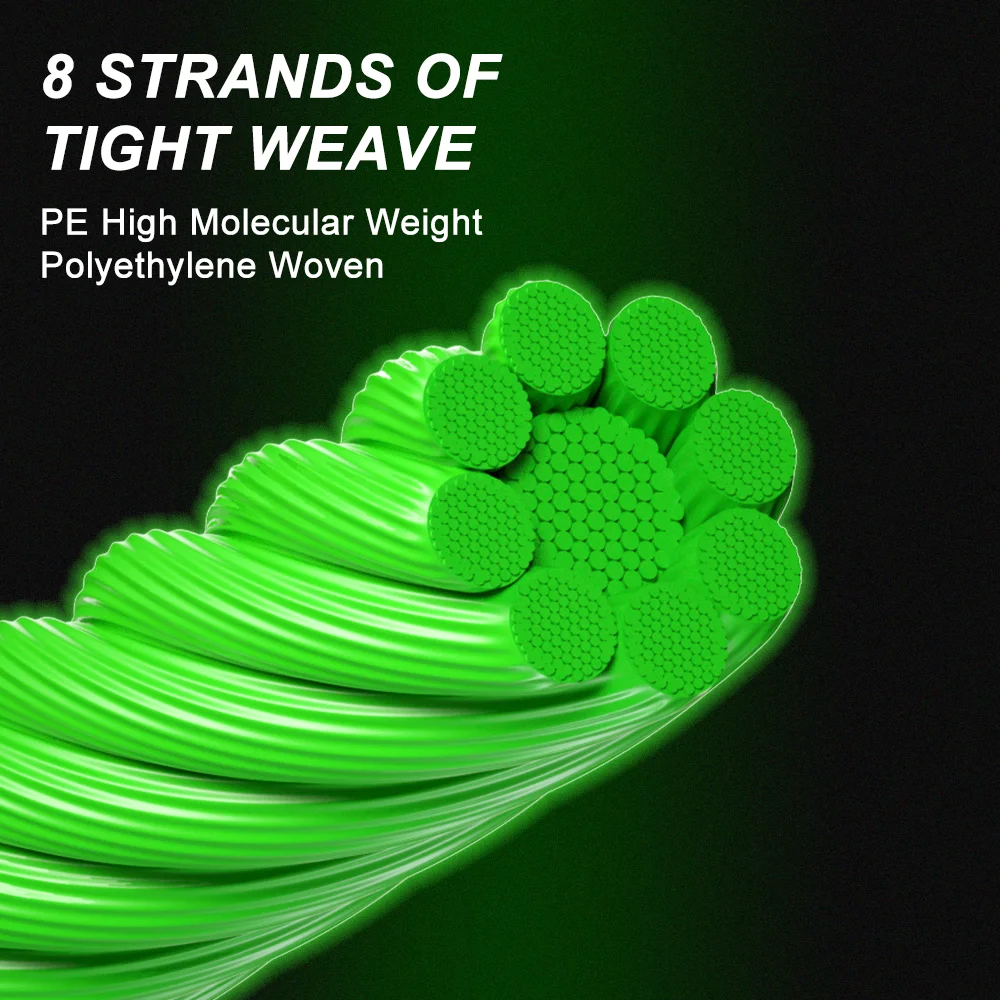 MIFINE SINKING X8 línea de pesca mejorada 150M 18LB-67LB trenzada súper fuerte 8 hebras multifilamento PE línea accesorios de alambre de carpa - imagen 5