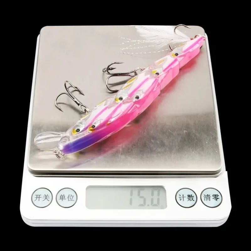 ALASICKA-Wobbler Relax Perch trucha hacer pluma topwater accesorios cebo duro Artificial, pececillo Crankbait, 1 piezas, 12cm, 15g - imagen 5