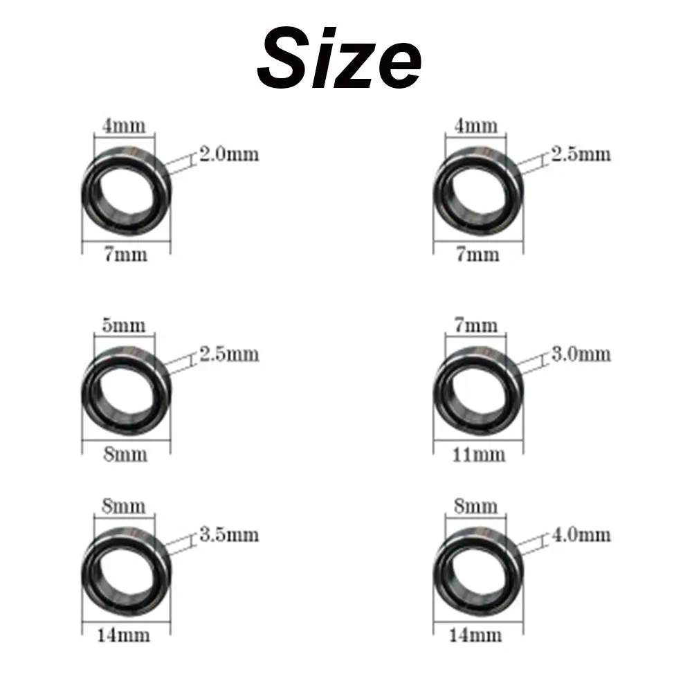 Rodamientos sellados de pesca duraderos de alta calidad, rodamientos de carrete de pesca, accesorios de carrete de acero inoxidable liso - imagen 4