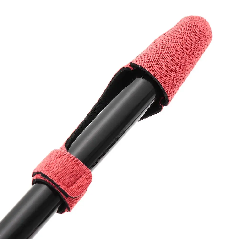 Cubiertas de punta de caña de pescar de neopreno, Protector de guante de poste, herramientas de correa de poste, rojo, azul y negro - imagen 3