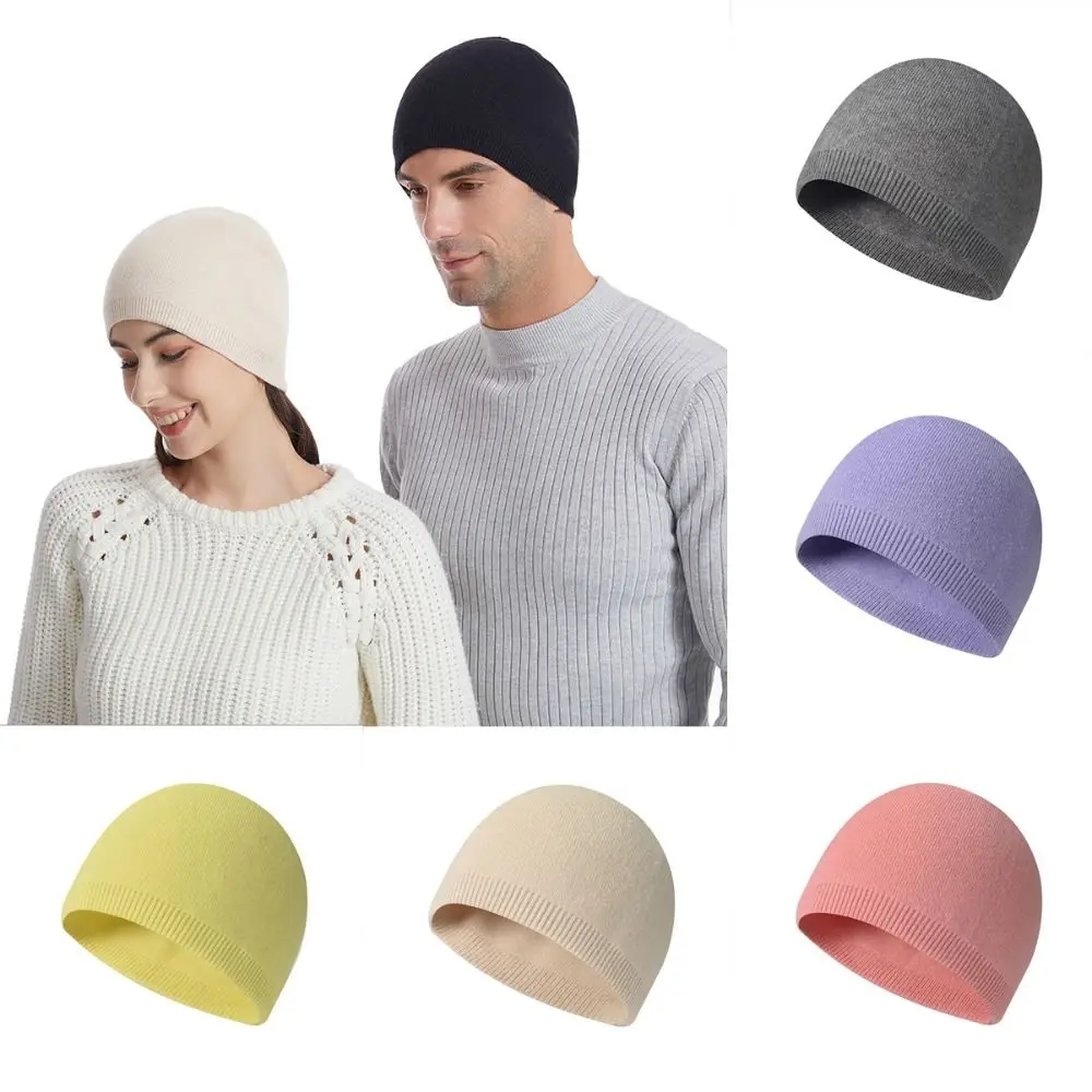 Nuevo Gorro de Color sólido, gorro tejido a prueba de viento para invierno, orejeras, gorros de lana cálidos para mujer - imagen 4