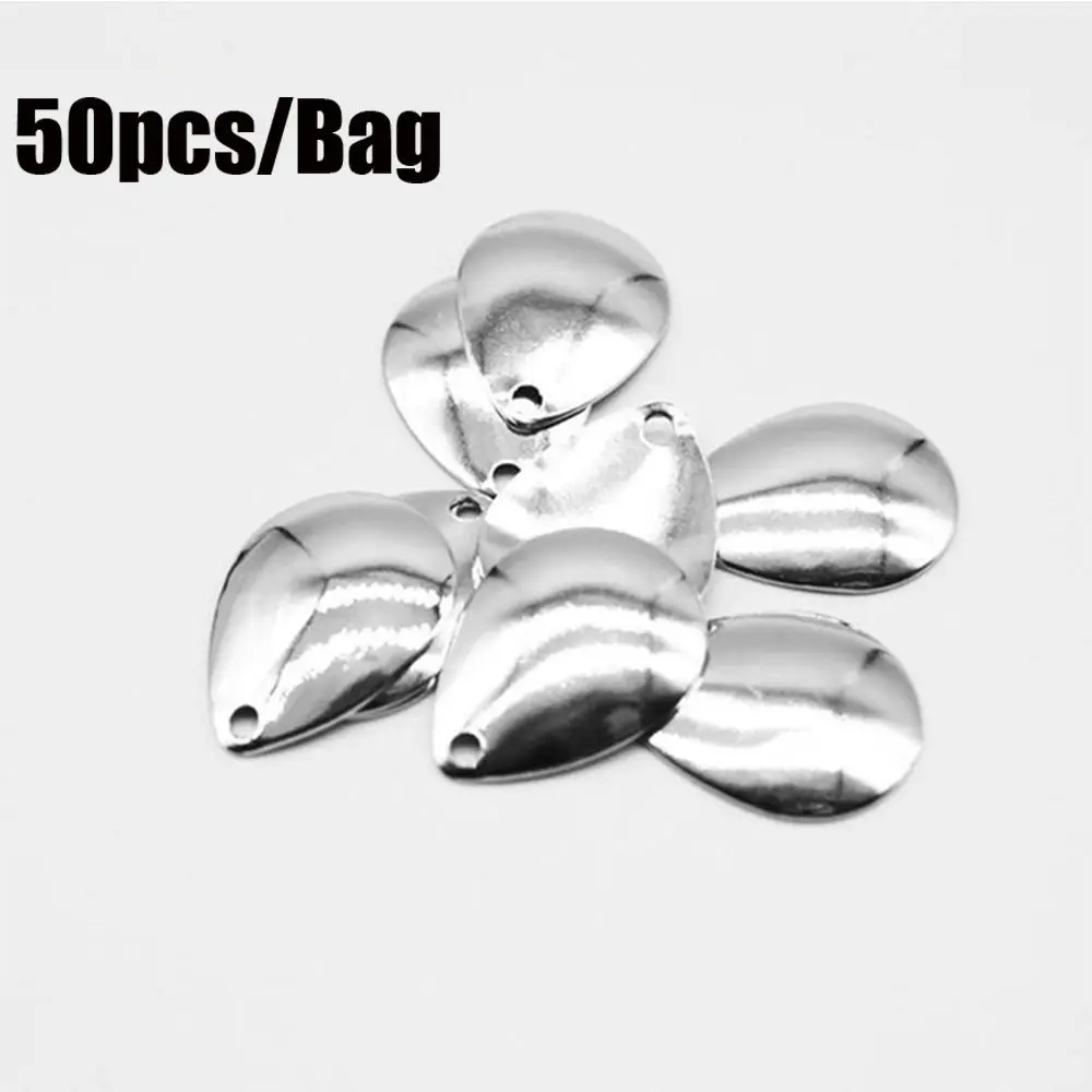50 Uds. Cuchara con cuchillas vibratorias de lentejuelas para lubina, señuelo VIB de Metal, atractor de pesca Spinner - imagen 2