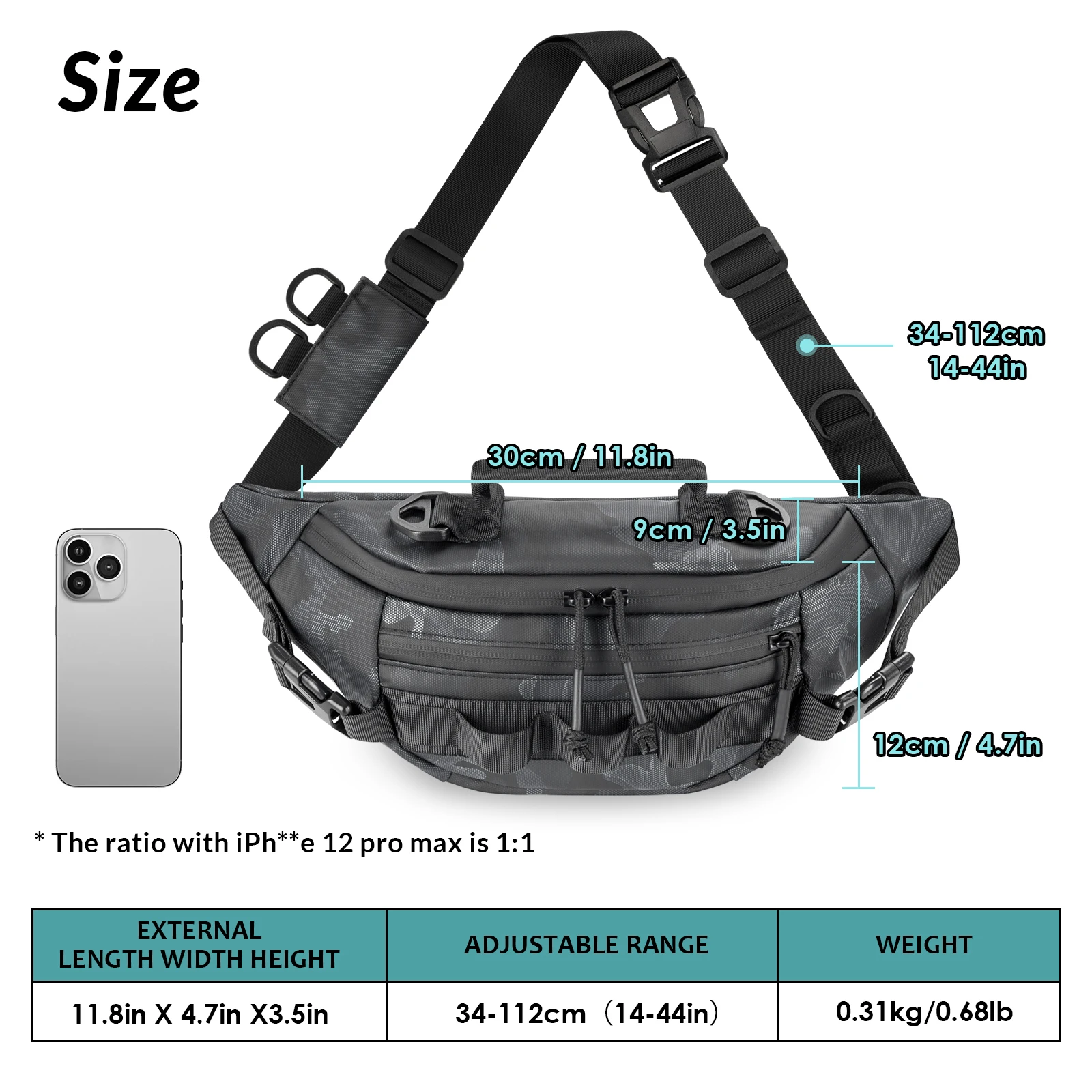 Bolsa de Pesca THKFISH, Multifuncional, para Guardar Señuelos, Bolsa de Hombro, para Deportes al Aire Libre, Senderismo, Riñonera - imagen 5