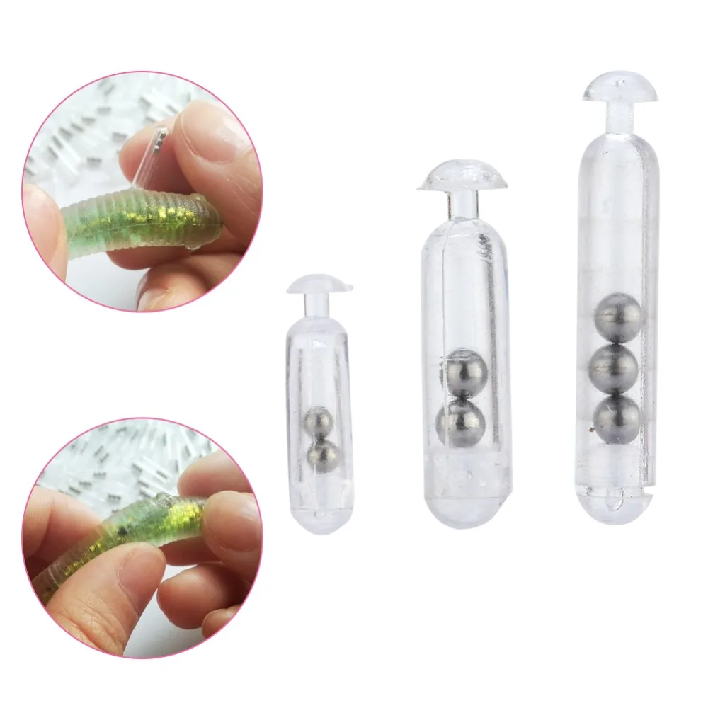Sonajeros de pesca con bola metálica – Tubo transparente para señuelos - imagen 3