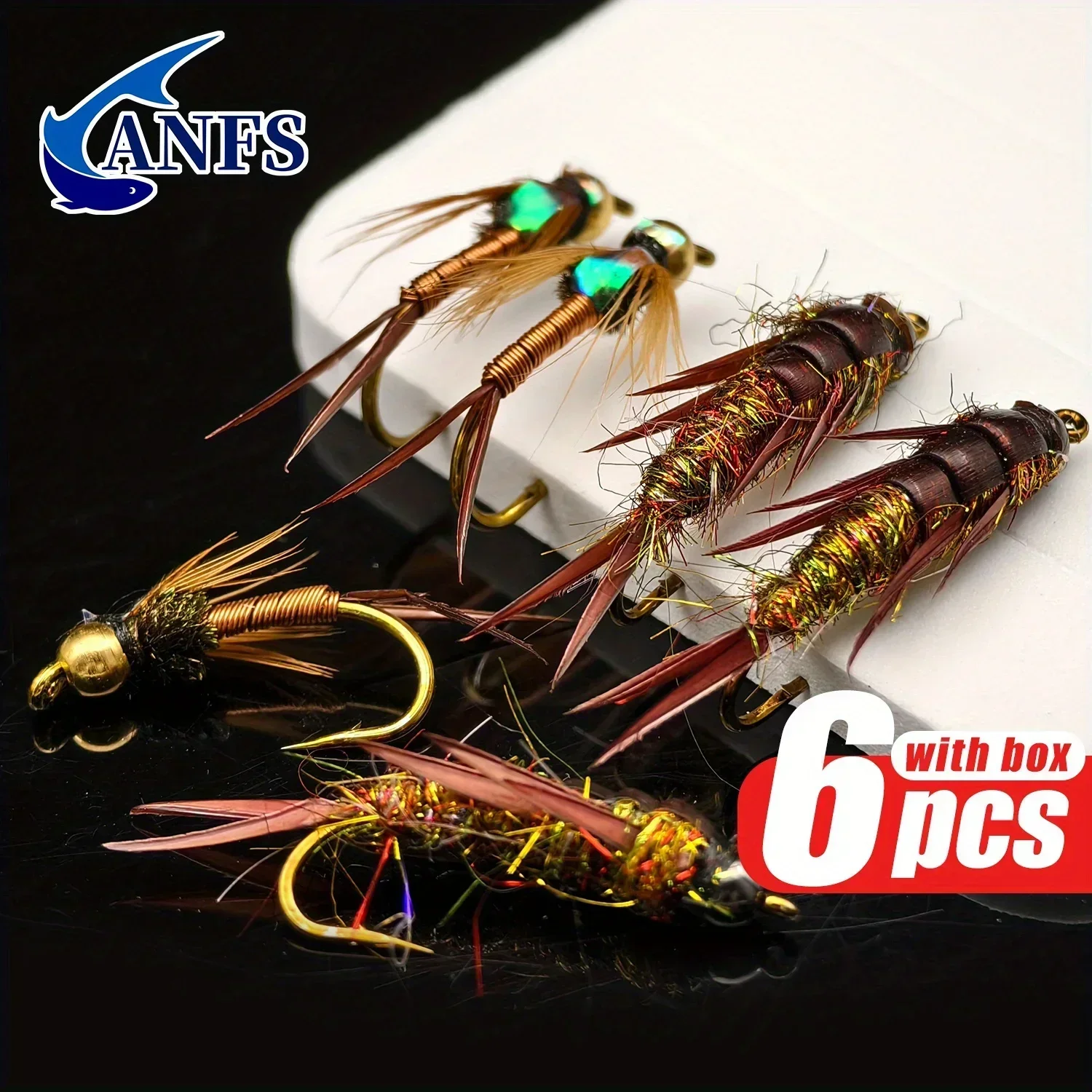 Ninfas para trucha ANFS – Realistas con rayón de hundimiento lento