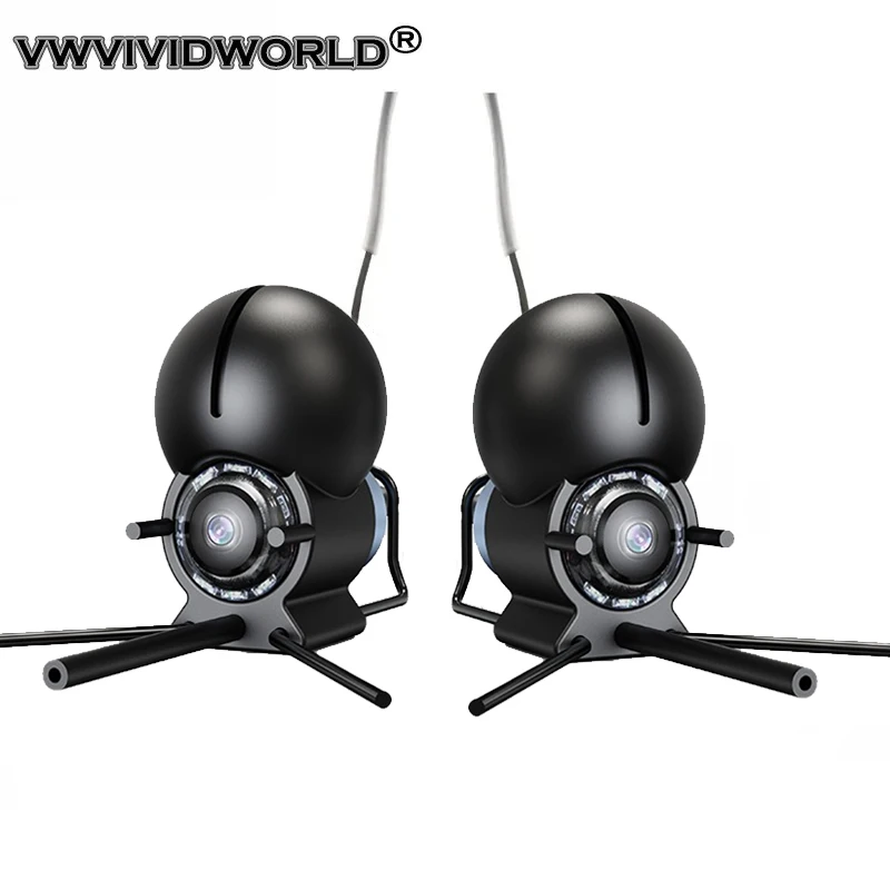 VWVIVIDWORLD-Localizador de peces de visión nocturna, dispositivo con pantalla LCD IPS de 5,0/4,3 pulgadas, impermeable bajo el agua, 220 °, 1080P, cámara de pesca, 9 horas - imagen 3