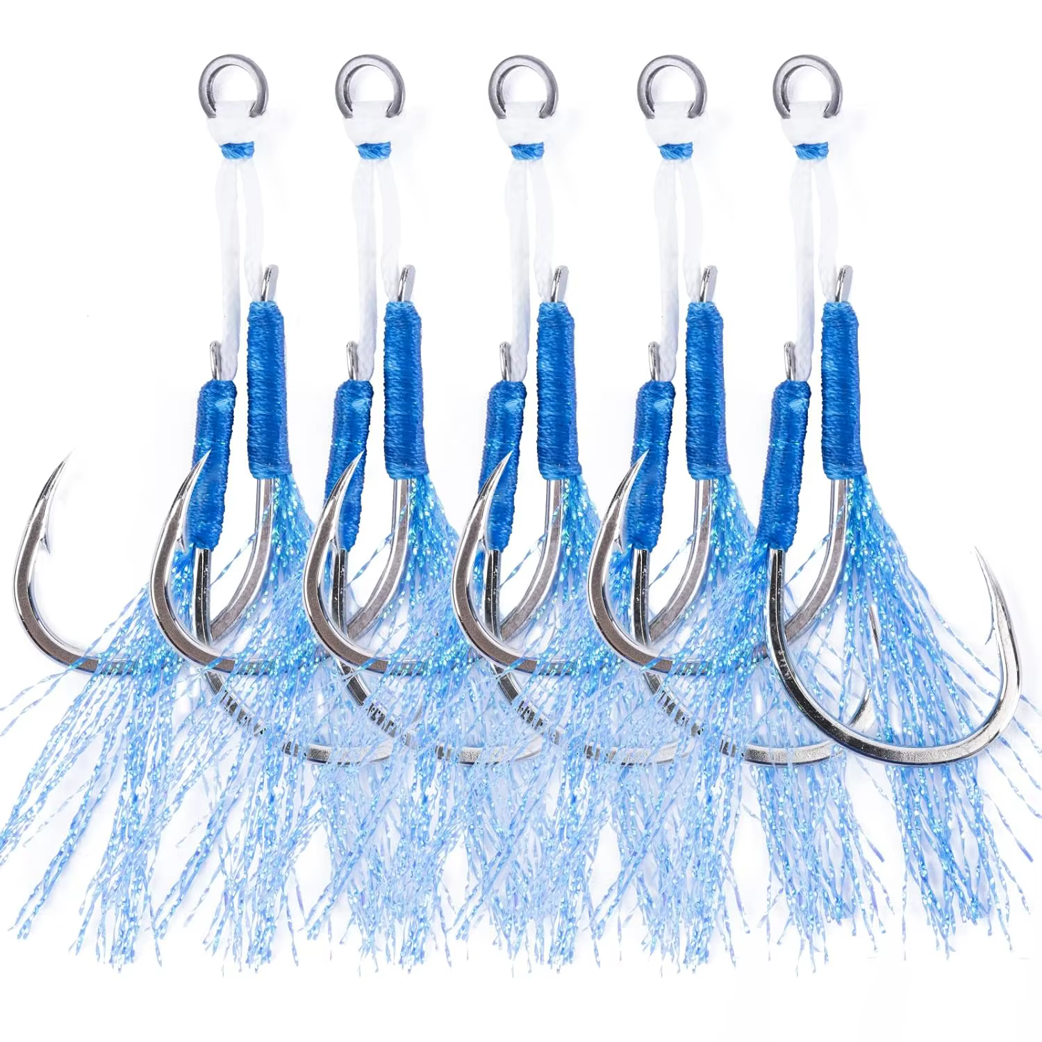 FishTrip Anzuelo Assist Doble Gancho – Anillo Sólido para Jigging - imagen 5