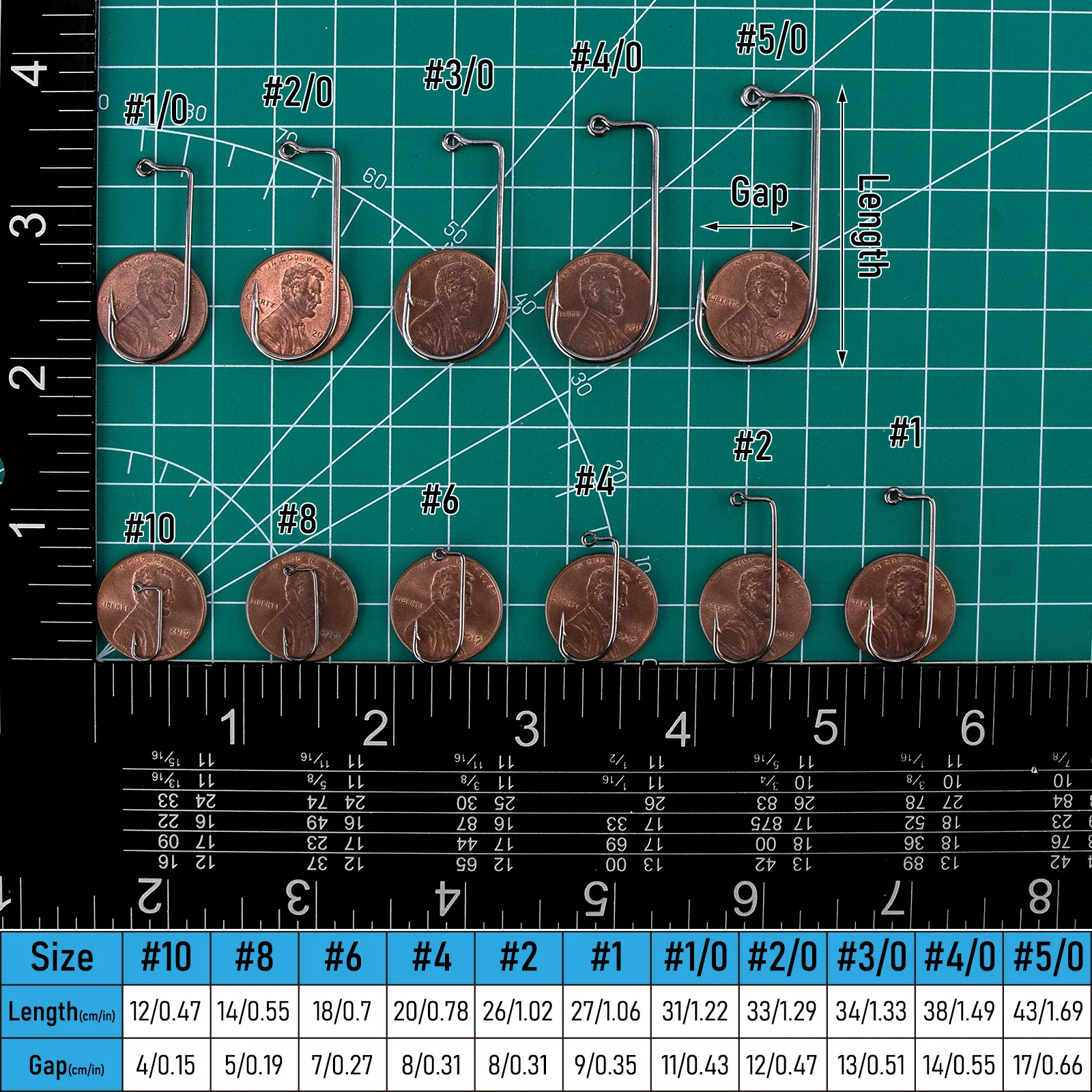 # 10- # Anzuelo de anzuelo de 5/0 y 90 grados, anzuelos de pesca con plantilla de Aberdeen, anzuelo de atado de moscas de acero rico en carbono, curva redonda, plantilla de aparejo Ned DIY Swimbait - imagen 2