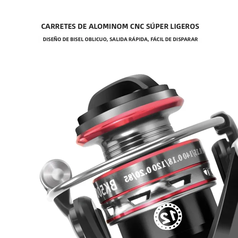 Huidiao-Mini carrete giratorio ligero, serie 500/800, relación de engranaje 5,2: 1, carrete de pesca en hielo, mango Reversible, carrete de Metal para invierno - imagen 4