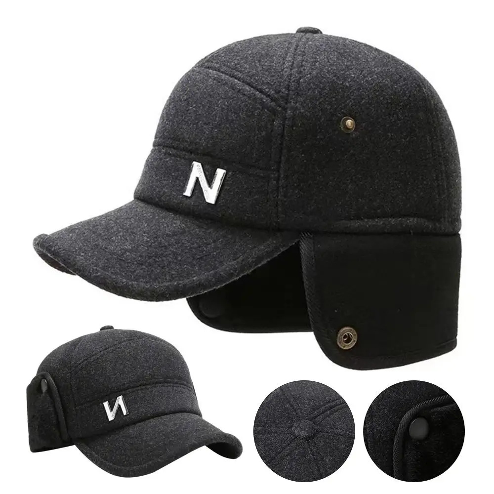 Sombrero de invierno con orejeras gruesas y ajustables para hombre, gorra de béisbol cálida a prueba de viento, protección para los oídos al aire libre - imagen 2