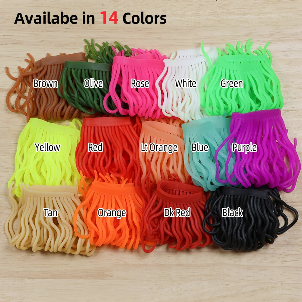 Wifreo, 1 unidad = 30 hebras, Material de atado de moscas de gusano de Squirmy para plantilla de gusano de San Juan, señuelo suave de gusano de Squirmy, Señuelos de pesca de lubina y trucha - imagen 5